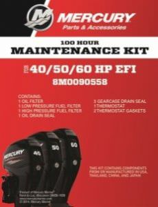OEM Service Kits Mercury Mariner OBM 300hr F40/F50 and F60 EFI (click for enlarged image)
